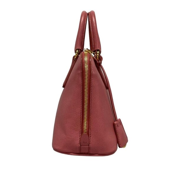 Auth PRADA - Pink Saffiano Leather Handbag - Picture 3 of 16